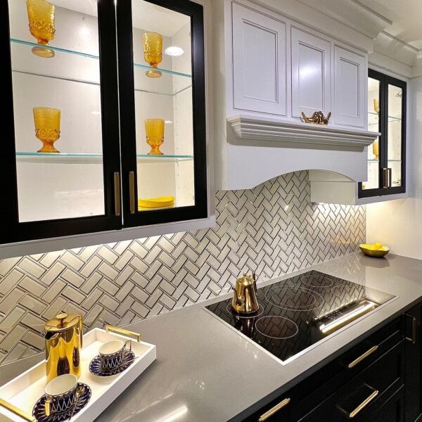 Ice Bevel Herringbone Flooring Depot of Panama City